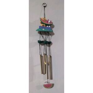 Vintage 1997 Disney Winnie The Pooh Watermelon Wind Chime NCE Pooh Piglet...